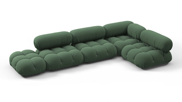 Belia - Belia Sectional, Right Corner, Evergreen Brushed Weave