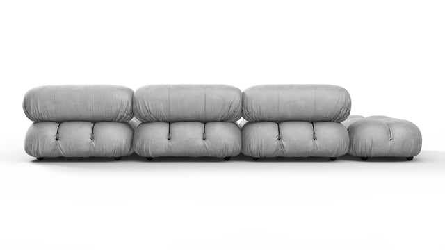 Belia - Belia Sectional, Right Corner, Light Gray Velvet