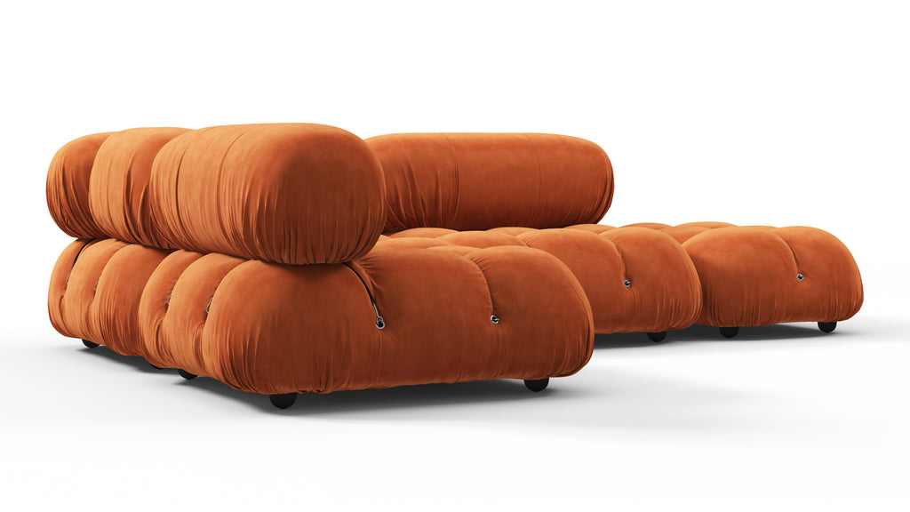 Belia Sectional, Small Left Corner, Apricot Velvet | Interior Icons