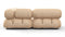 Belia - Belia Sectional, Small Left Corner, Ecru Velvet