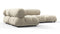 Belia - Belia Sectional, Small Left Corner, Eggshell Vegan Suede