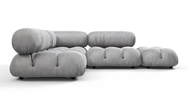 Bellini Sectional - Mario Bellini Sectional, Small Left Corner, Light Gray Velvet