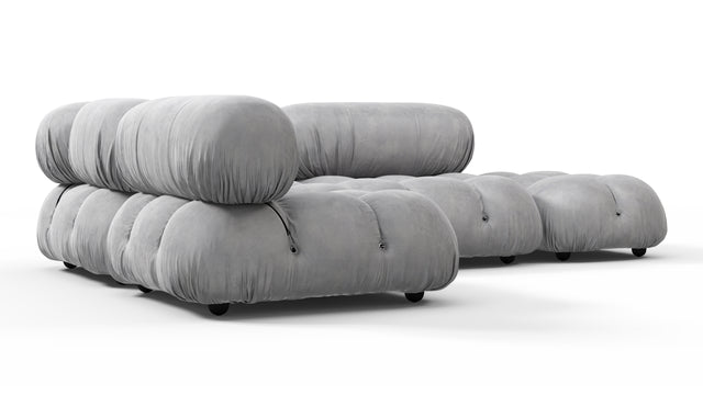 Bellini Sectional - Mario Bellini Sectional, Small Left Corner, Light Gray Velvet