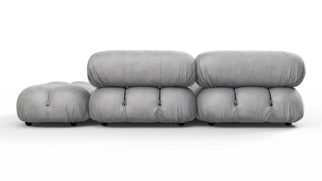 Bellini Sectional - Mario Bellini Sectional, Small Left Corner, Light Gray Velvet