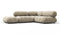 Belia - Belia Sectional, Small Right Corner, Beige Gray Chenille