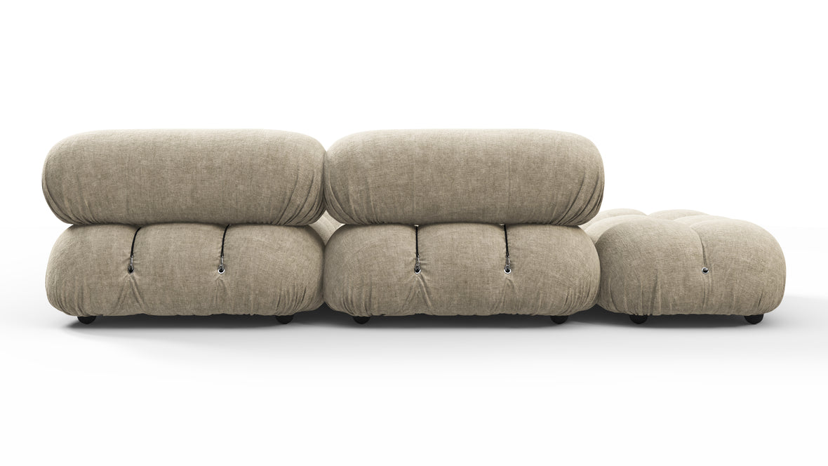 Belia - Belia Sectional, Small Right Corner, Beige Gray Chenille