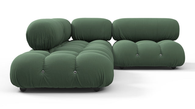 Belia - Belia Sectional, Small Right Corner, Evergreen Brushed Weave