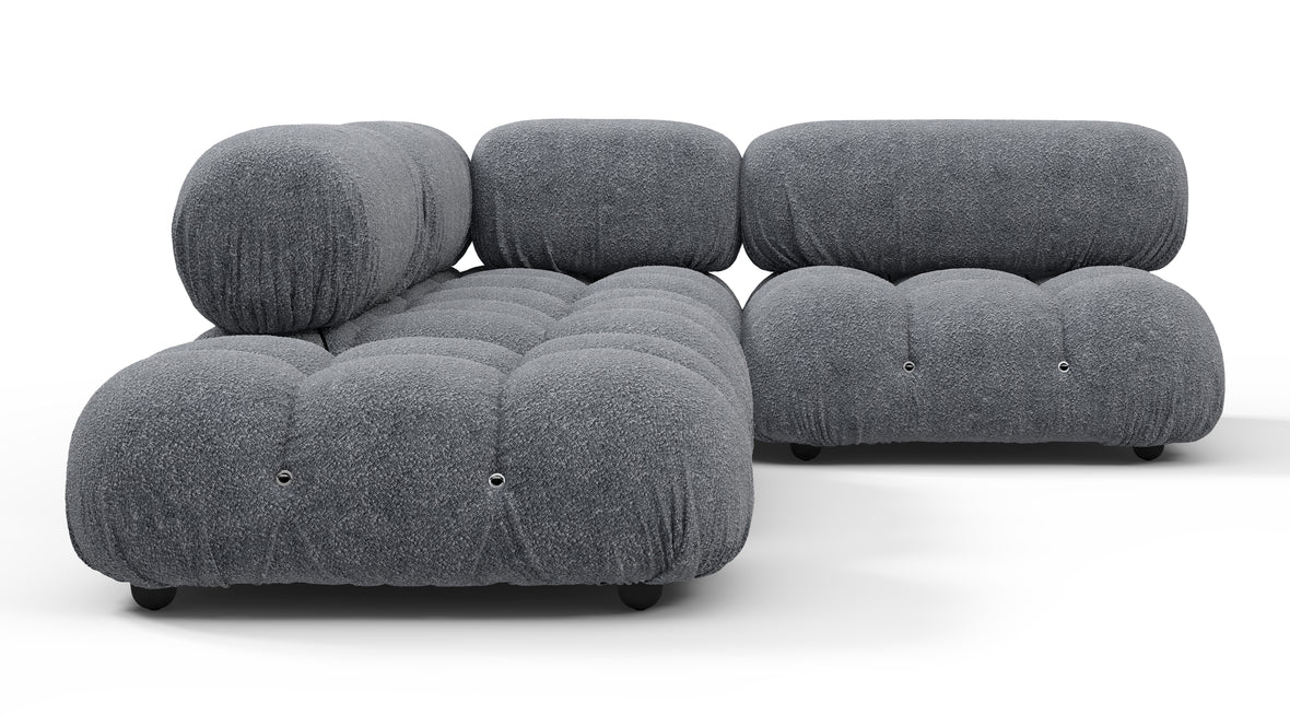 Belia - Belia Sectional, Small Right Corner, Gray Boucle