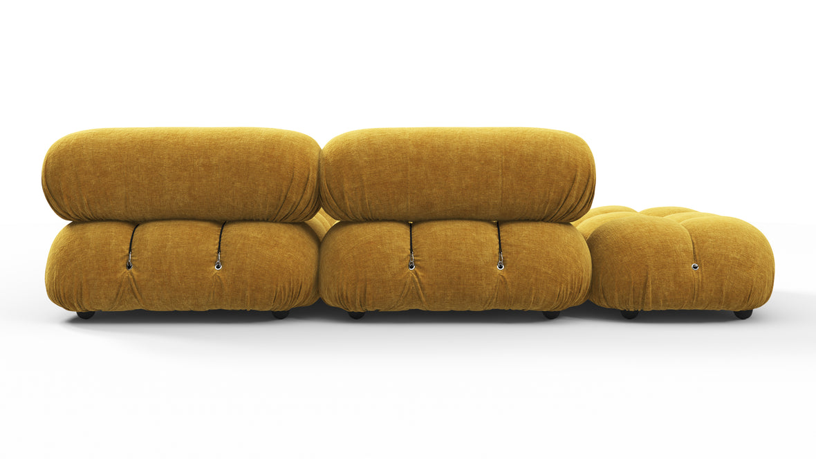 Belia - Belia Sectional, Small Right Corner, Mustard Yellow Chenille