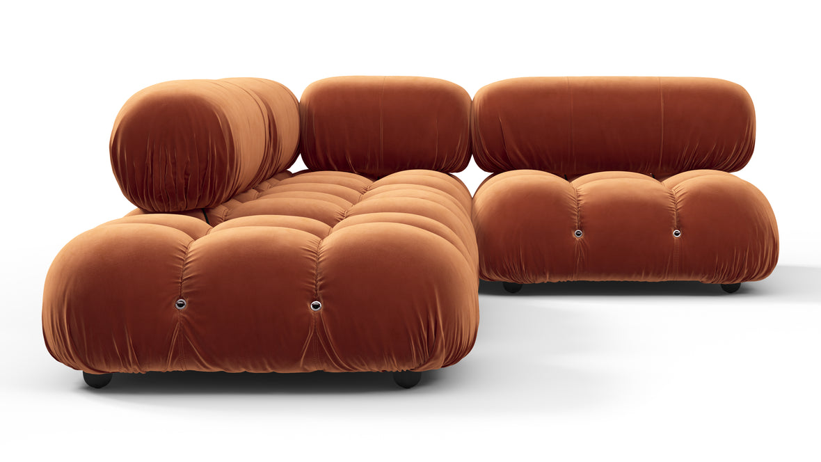 Belia - Belia Sectional, Small Right Corner, Spice Velvet