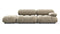 Belia - Belia Open End Sofa, Left, Beige Gray Chenille