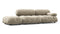 Belia - Belia Open End Sofa, Left, Beige Gray Chenille