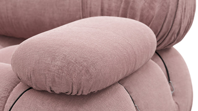 Belia - Belia Open End Sofa, Left, Dusty Pink Chenille