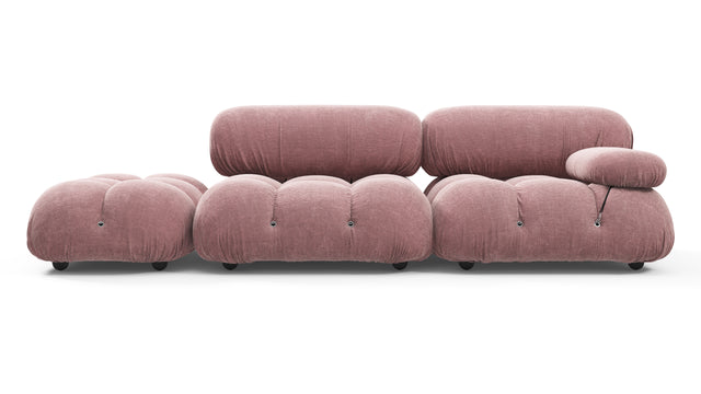 Belia - Belia Open End Sofa, Left, Dusty Pink Chenille