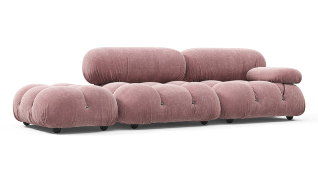 Belia - Belia Open End Sofa, Left, Dusty Pink Chenille