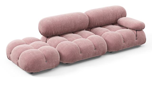 Belia - Belia Open End Sofa, Left, Dusty Pink Chenille