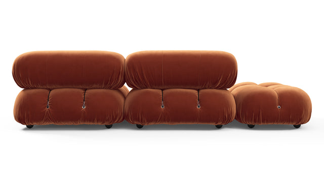 Belia - Belia Open End Sofa, Left, Spice Velvet