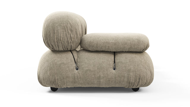 Belia - Belia Open End Sofa, Right, Beige Gray Chenille