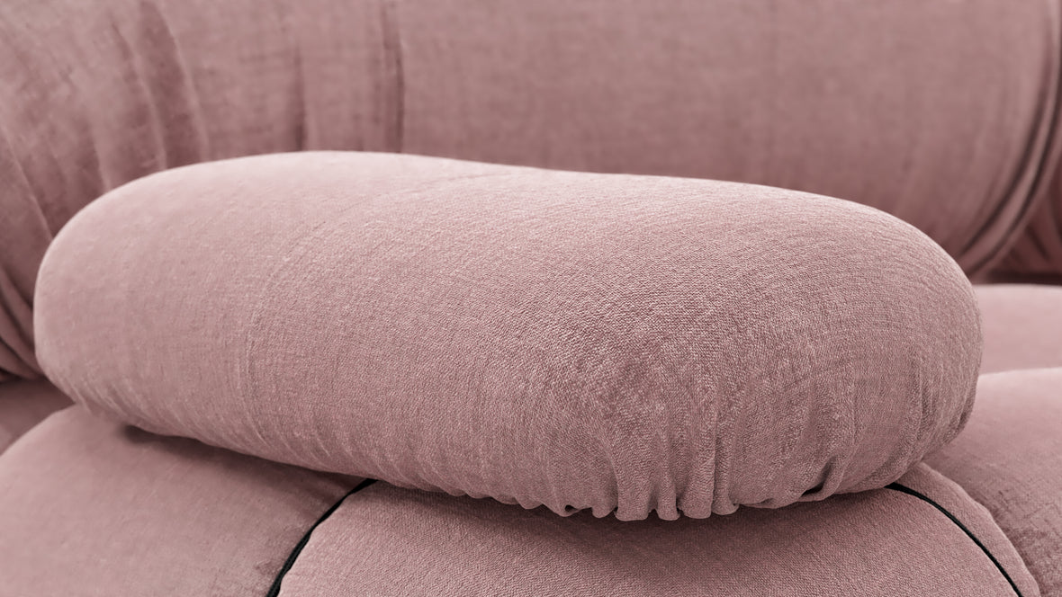 Belia - Belia Three Seater Sofa, Dusty Pink Chenille