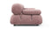 Belia - Belia Three Seater Sofa, Dusty Pink Chenille