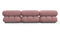 Belia - Belia Three Seater Sofa, Dusty Pink Chenille