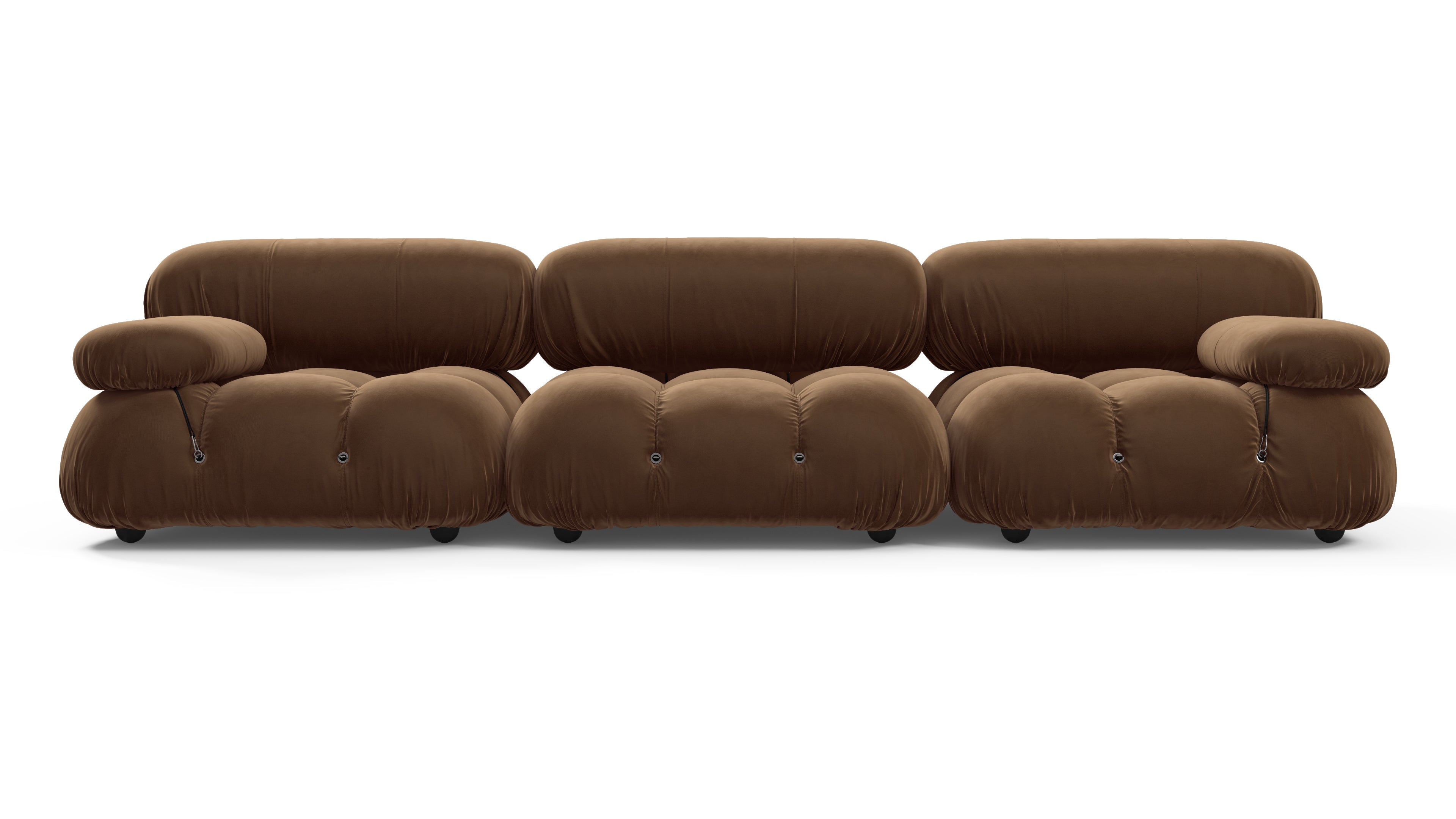 Belia Three Seater Sofa, Mocha Velvet | Interior Icons