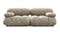 Belia - Belia Two Seater Sofa, Beige Gray Chenille