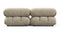 Belia - Belia Two Seater Sofa, Beige Gray Chenille