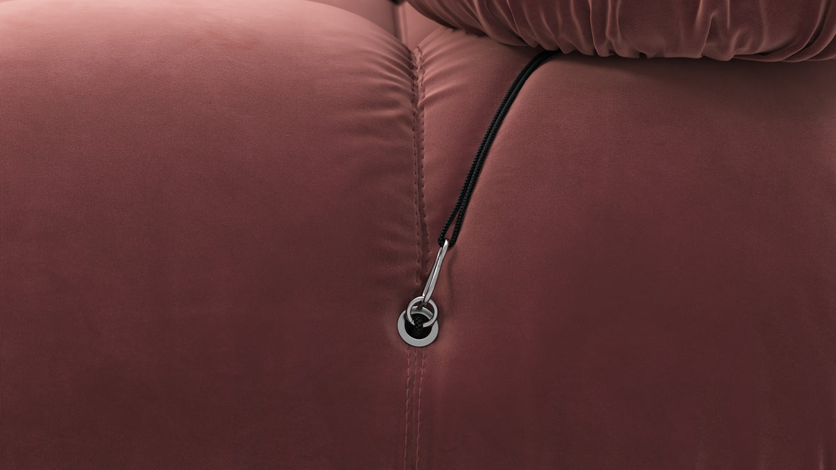 Belia - Belia Two Seater Sofa, Maroon Velvet