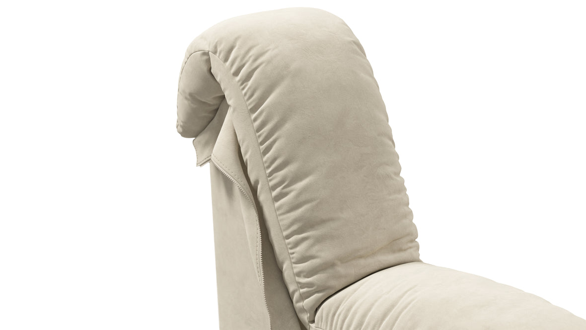 DS 600 - DS 600 Intermediate Module, Armless, Eggshell Vegan Suede