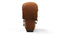 DS 600 - DS 600 Intermediate Stool Module, Burnt Orange Vegan Suede