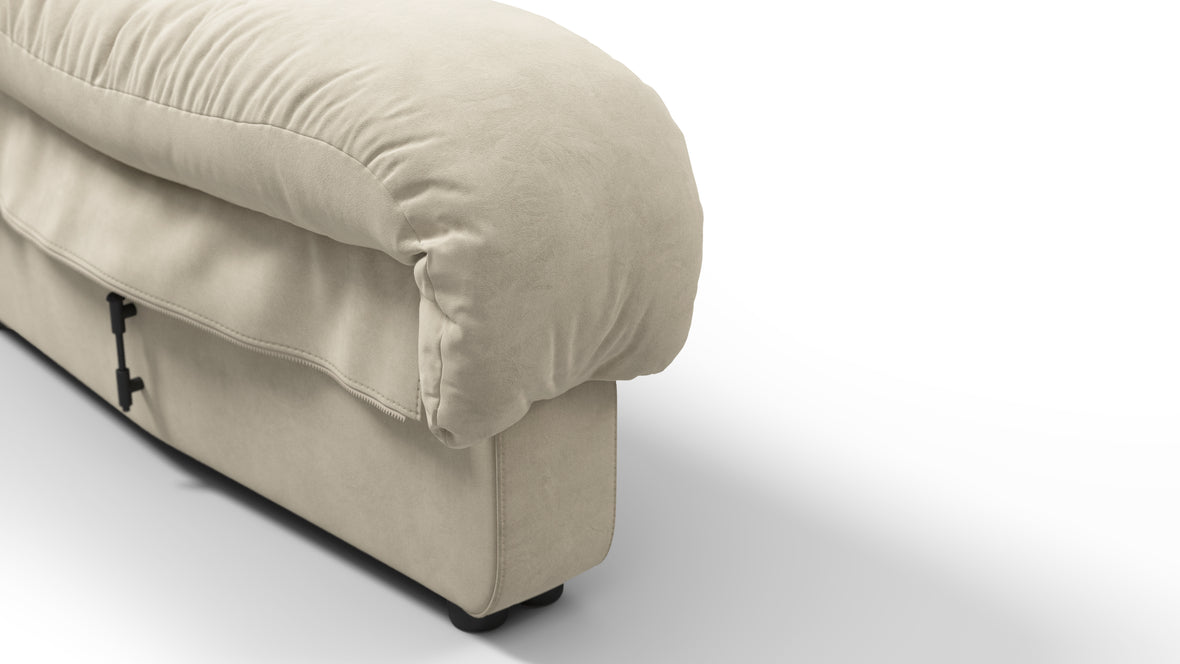 DS 600 - DS 600 Intermediate Stool Module, Eggshell Vegan Suede