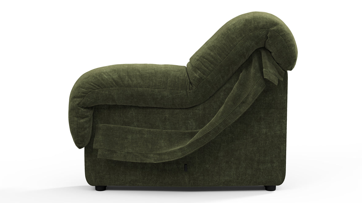 DS 600 - DS 600 Left End Module, Armrest, Moss Green Chenille