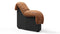 DS 600 - DS 600 Left End Module, Armrest, Vintage Tan and Black Vegan Leather