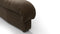 DS 600 - DS 600 Left End Stool Module, Distressed Brown Vegan Leather