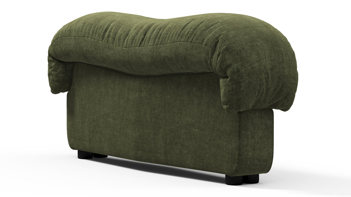 DS 600 - DS 600 Left End Stool Module, Moss Green Chenille