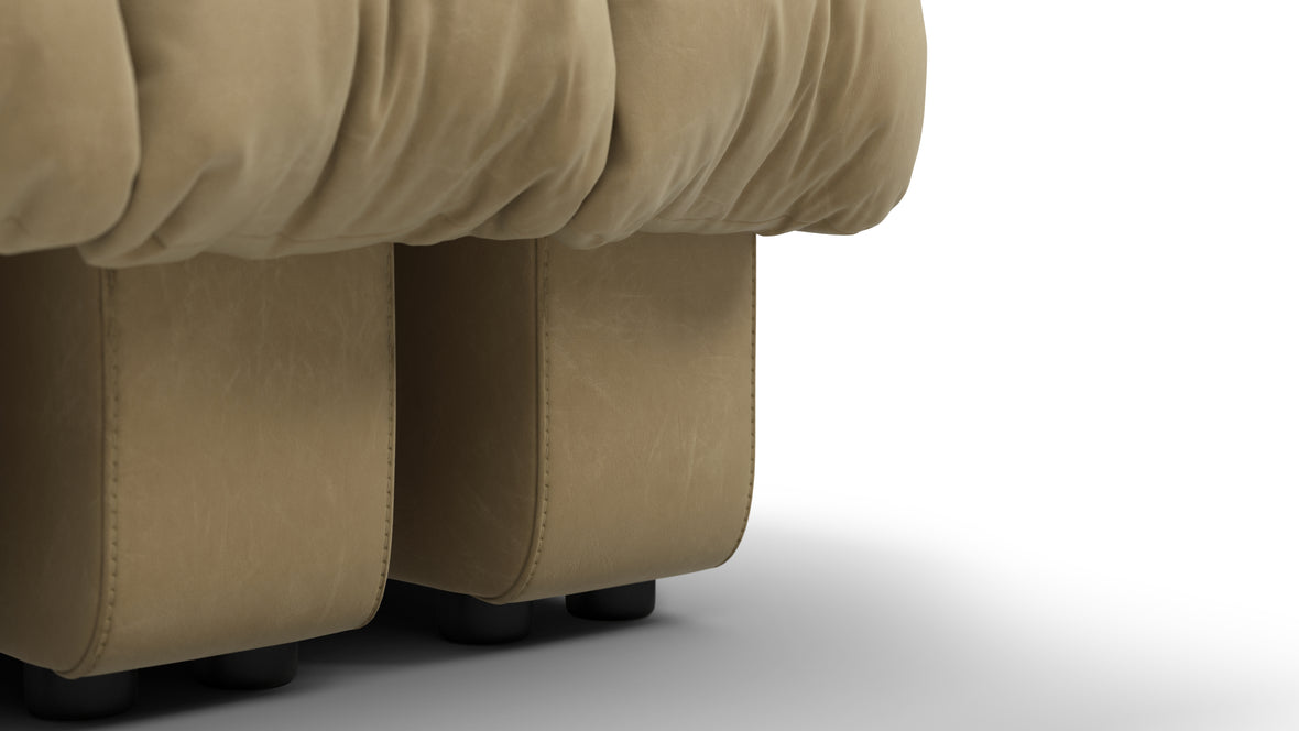 DS 600 - DS 600 Ottoman, Beige Vegan Leather