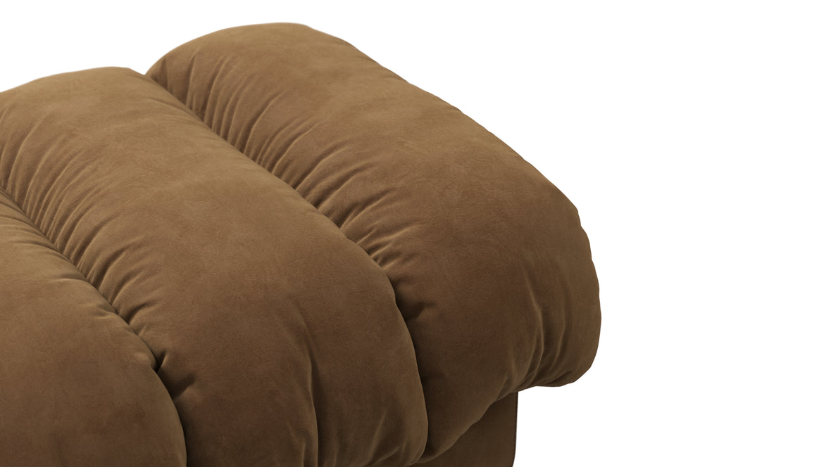 DS 600 - DS 600 Ottoman, Brown Vegan Suede