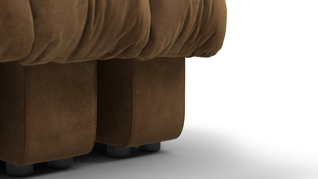 DS 600 - DS 600 Ottoman, Brown Vegan Suede