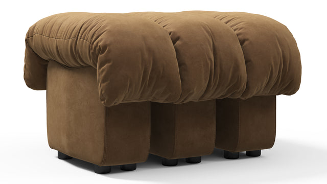 DS 600 - DS 600 Ottoman, Brown Vegan Suede