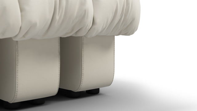 DS 600 - DS 600 Ottoman, Cream Vegan Leather