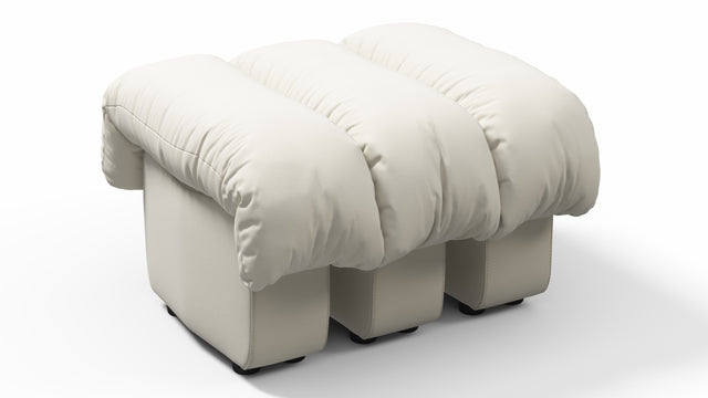 DS 600 - DS 600 Ottoman, Cream Vegan Leather