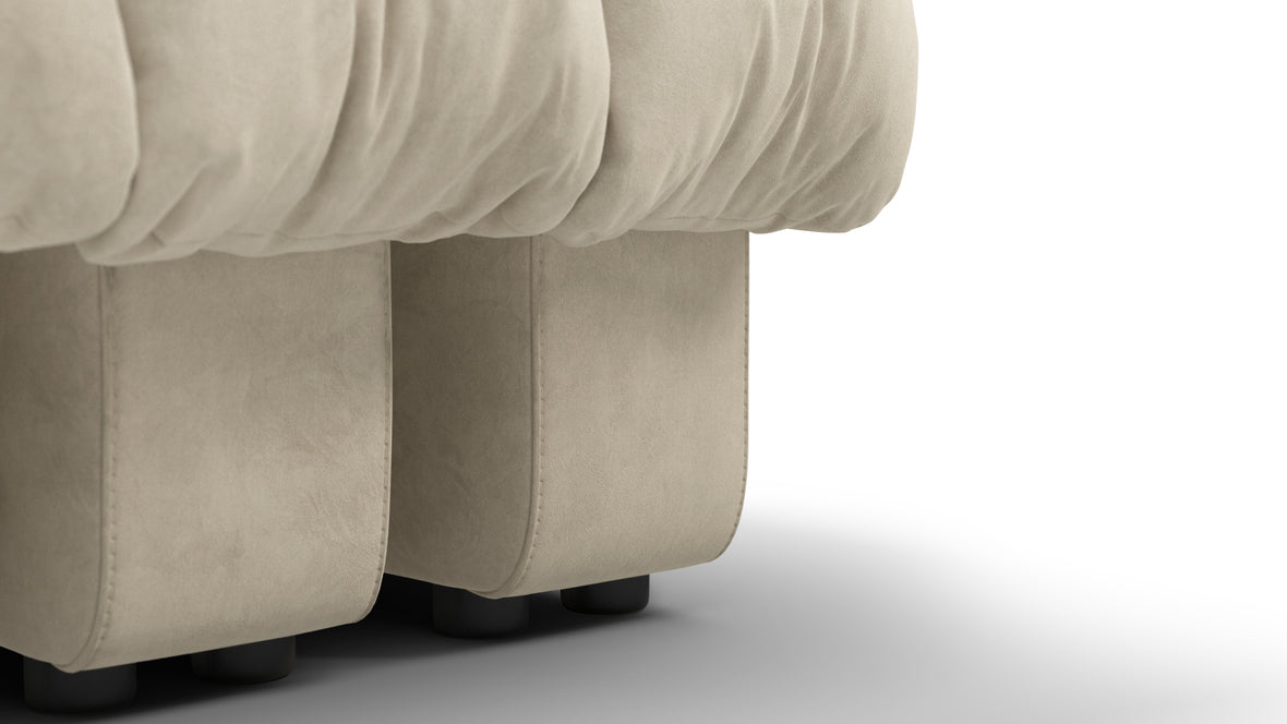 DS 600 - DS 600 Ottoman, Eggshell Vegan Suede