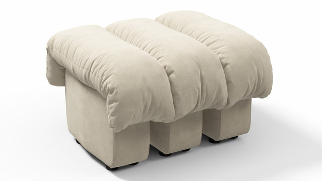 DS 600 - DS 600 Ottoman, Eggshell Vegan Suede