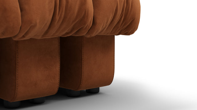 DS 600 - DS 600 Ottoman, Burnt Orange Vegan Suede