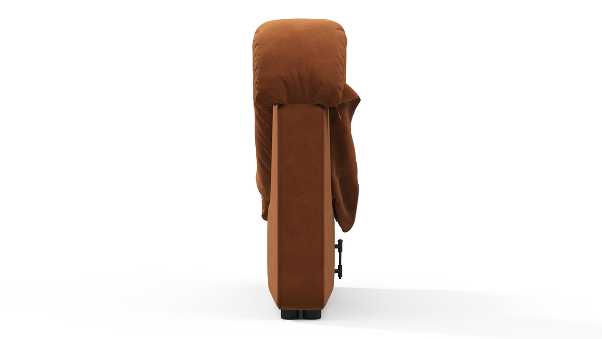 DS 600 - DS 600 Right End Module, Armless, Burnt Orange Vegan Suede