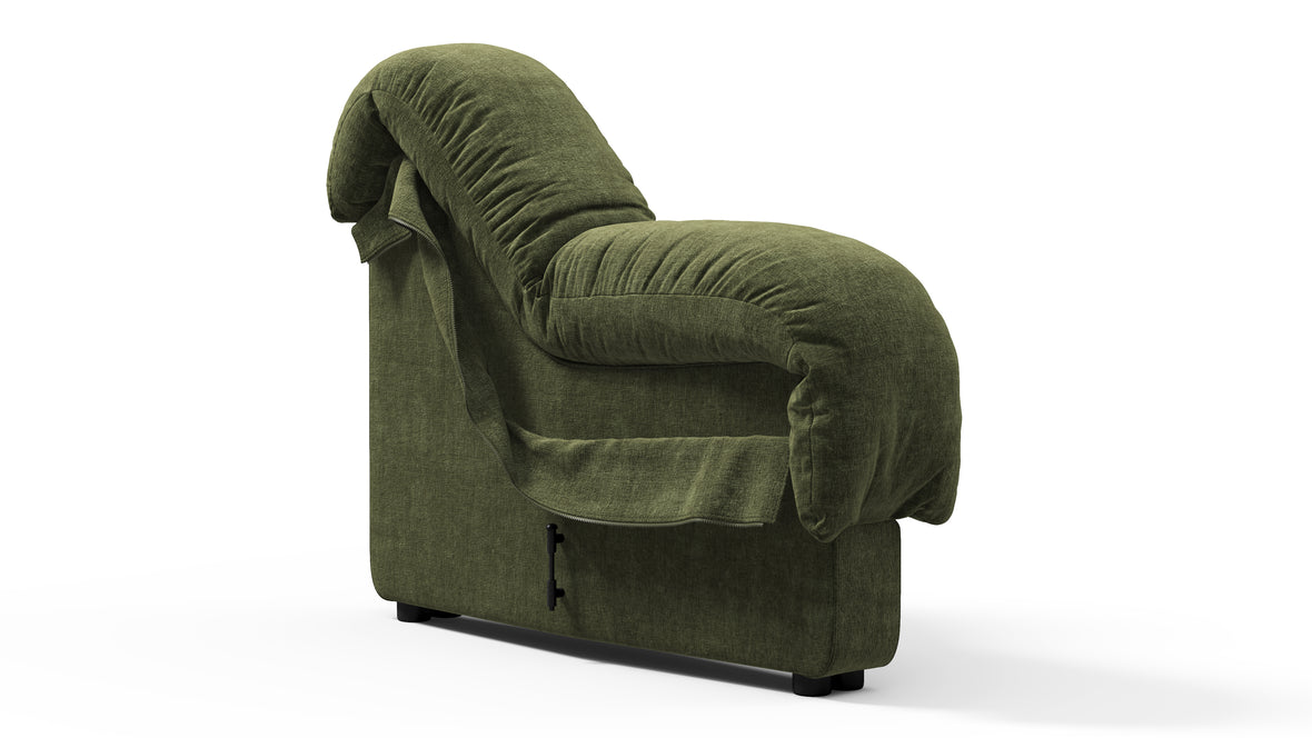 DS 600 - DS 600 Right End Module, Armrest, Moss Green Chenille