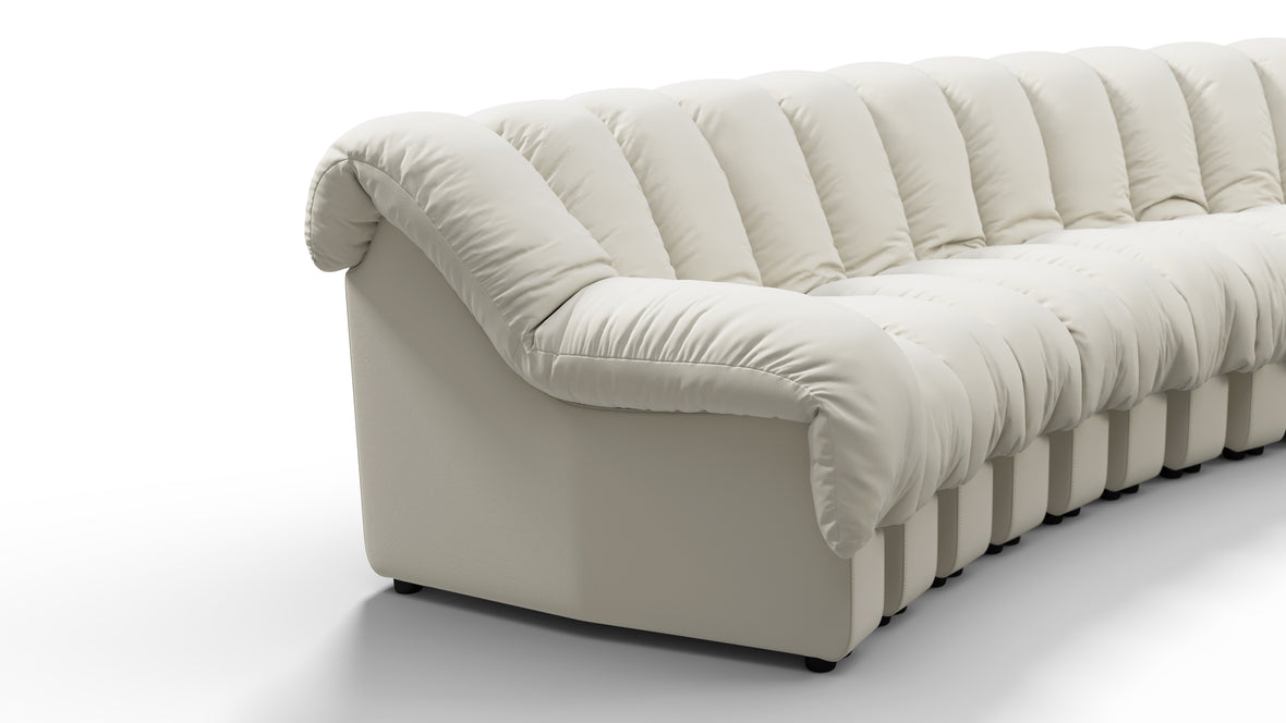 DS 600 - DS 600 Sectional, Combination 1, Left Arm, Cream Vegan Leather