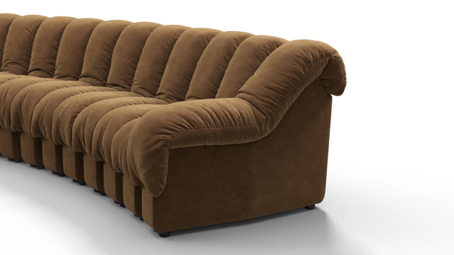 DS 600 - DS 600 Sectional, Combination 1, Right Arm, Brown Vegan Suede