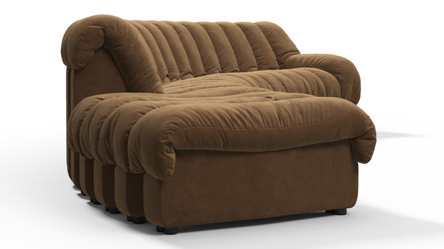 DS 600 - DS 600 Sectional, Combination 1, Right Arm, Brown Vegan Suede